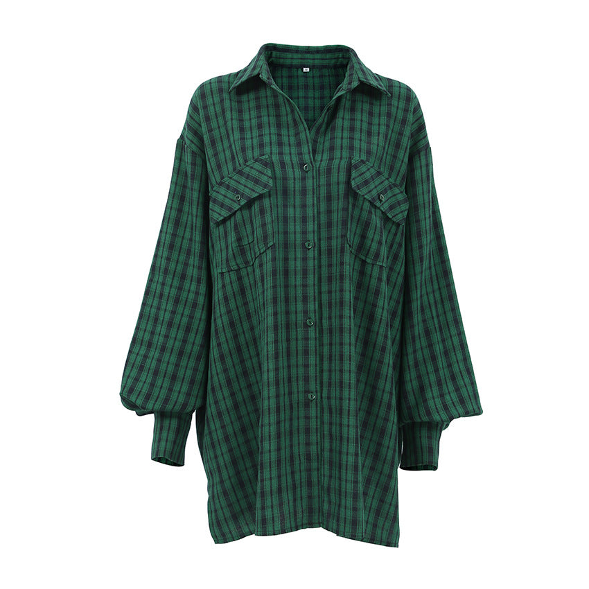 Camicia oversize a quadri Kasia