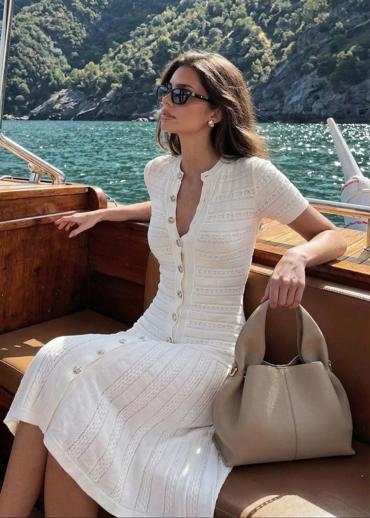 Abito lungo aderente in maglia Hannelore