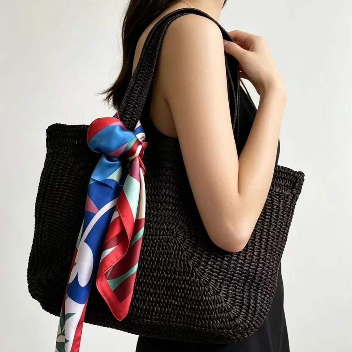 Borsa tote da spiaggia boho intrecciata Hannie