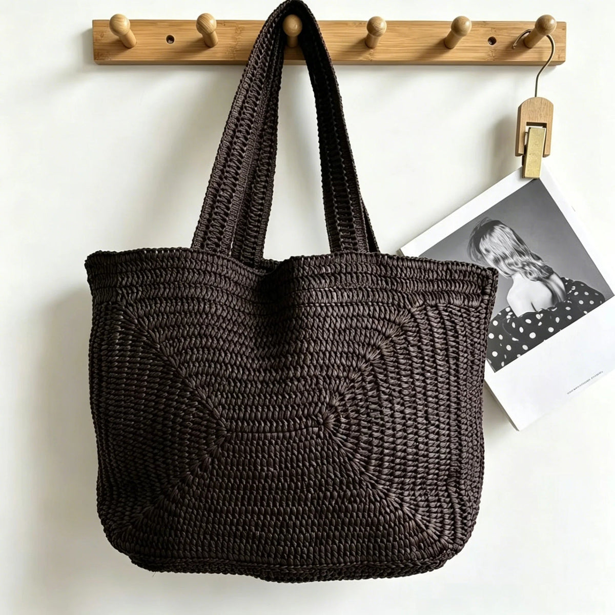 Borsa tote da spiaggia boho intrecciata Hannie