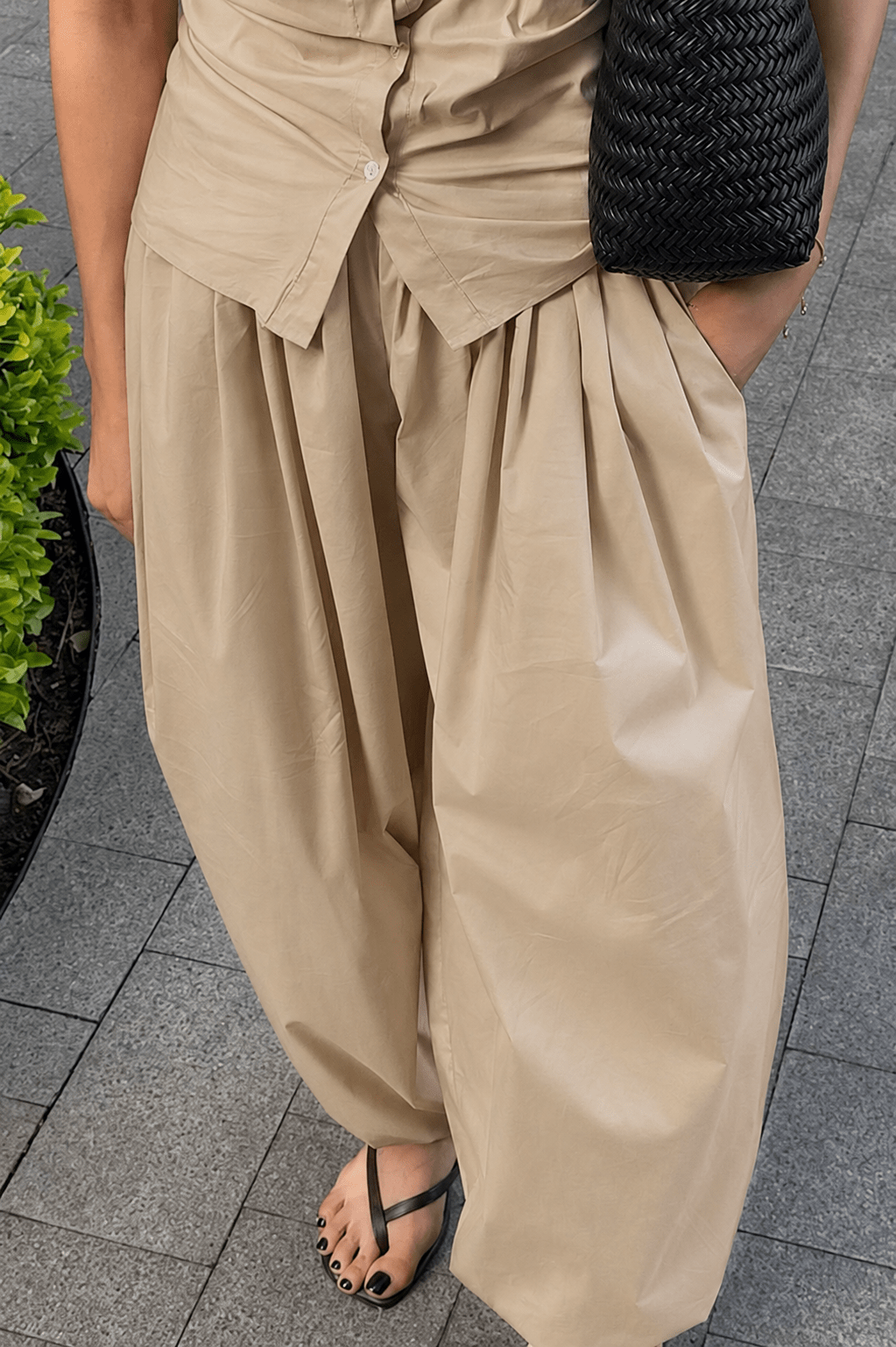 Pantaloni ampi con vita elasticizzata Inga