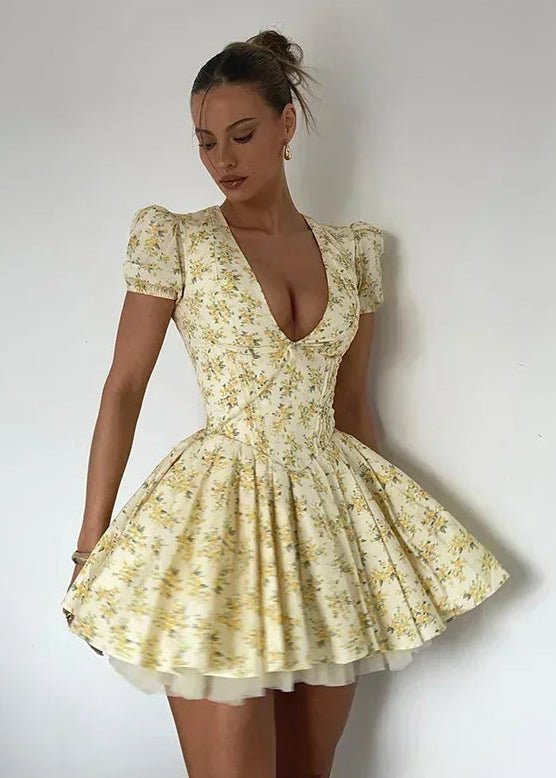 Minidress con scollo a V Iris