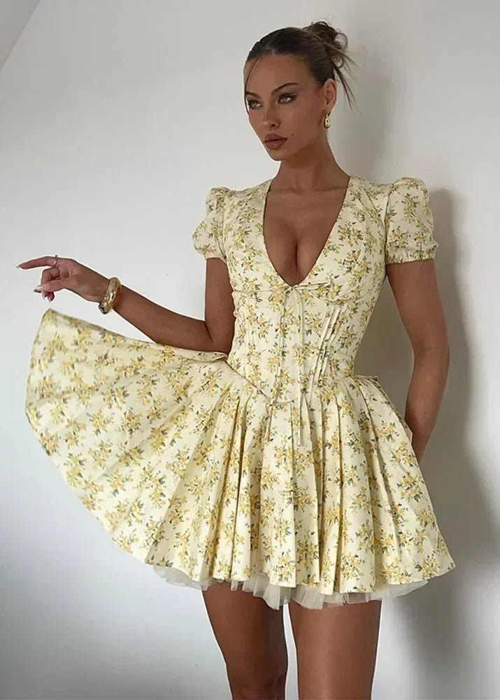 Minidress con scollo a V Iris