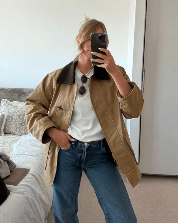 Giacca Jacky in tela stile workwear