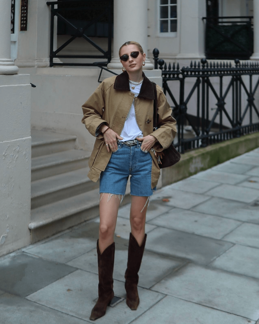 Giacca Jacky in tela stile workwear