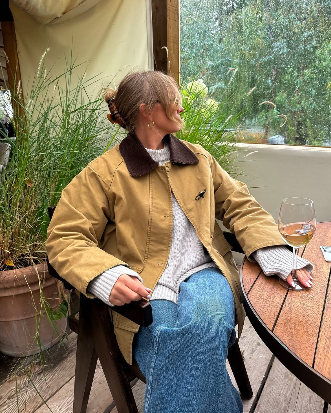 Giacca Jacky in tela stile workwear