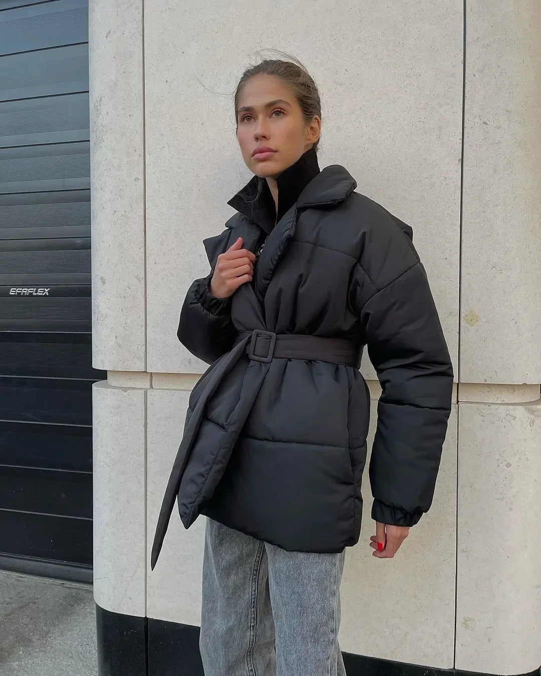 Giacca imbottita con cintura Jaime