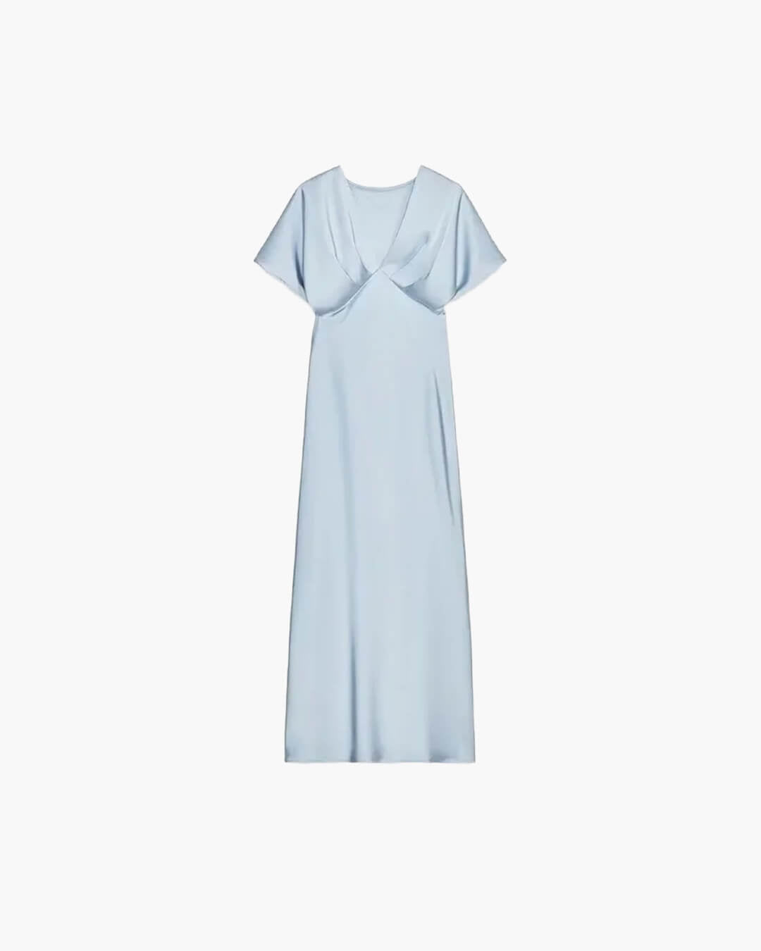 Abito midi Janna in raso con scollo a V