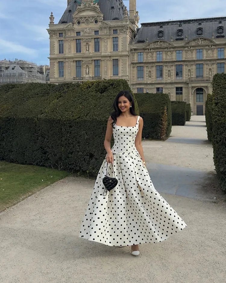 Abito midi a pois Jasmine
