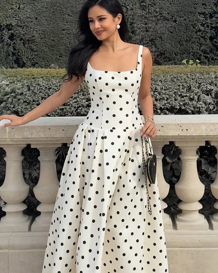 Abito midi a pois Jasmine