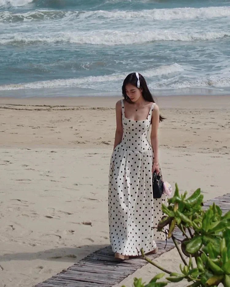 Abito midi a pois Jasmine