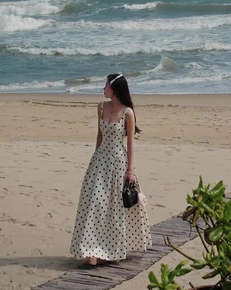 Abito midi a pois Jasmine
