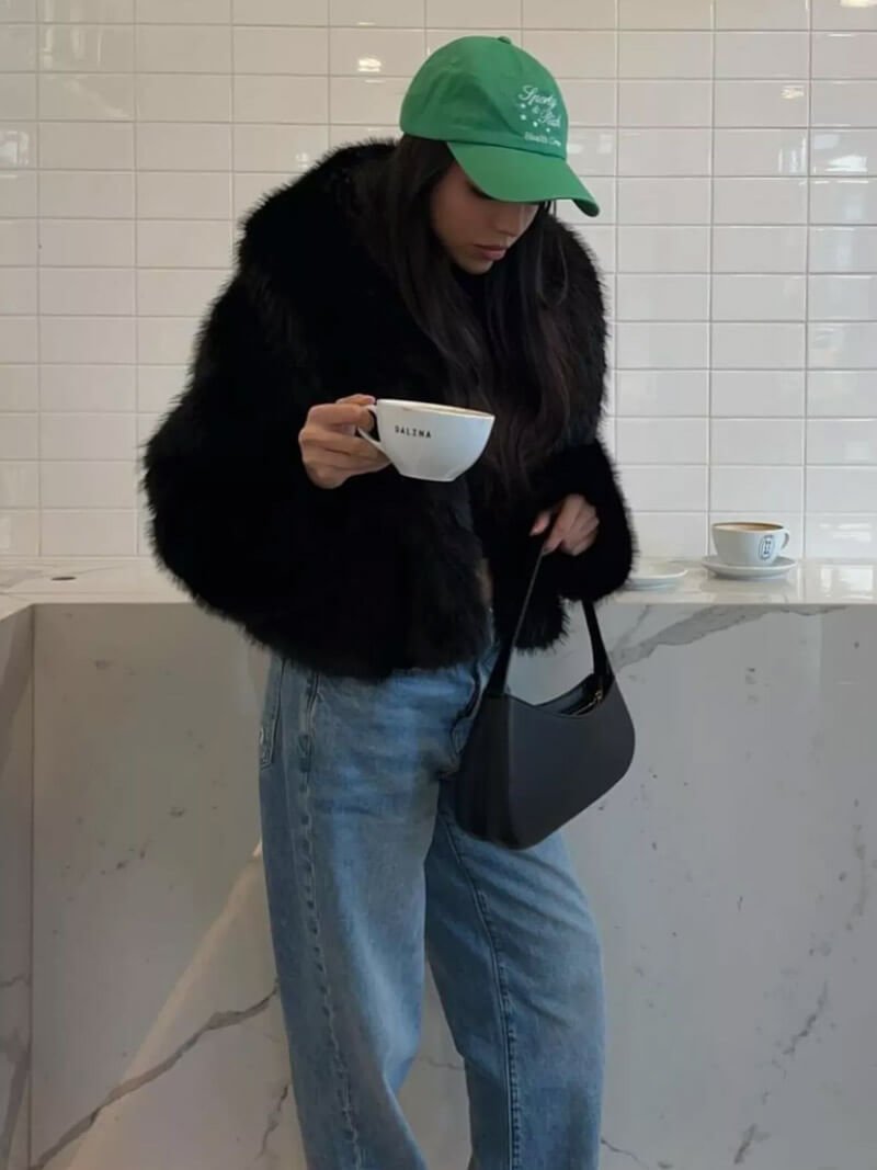 Cappotto Jenna in ecopelliccia