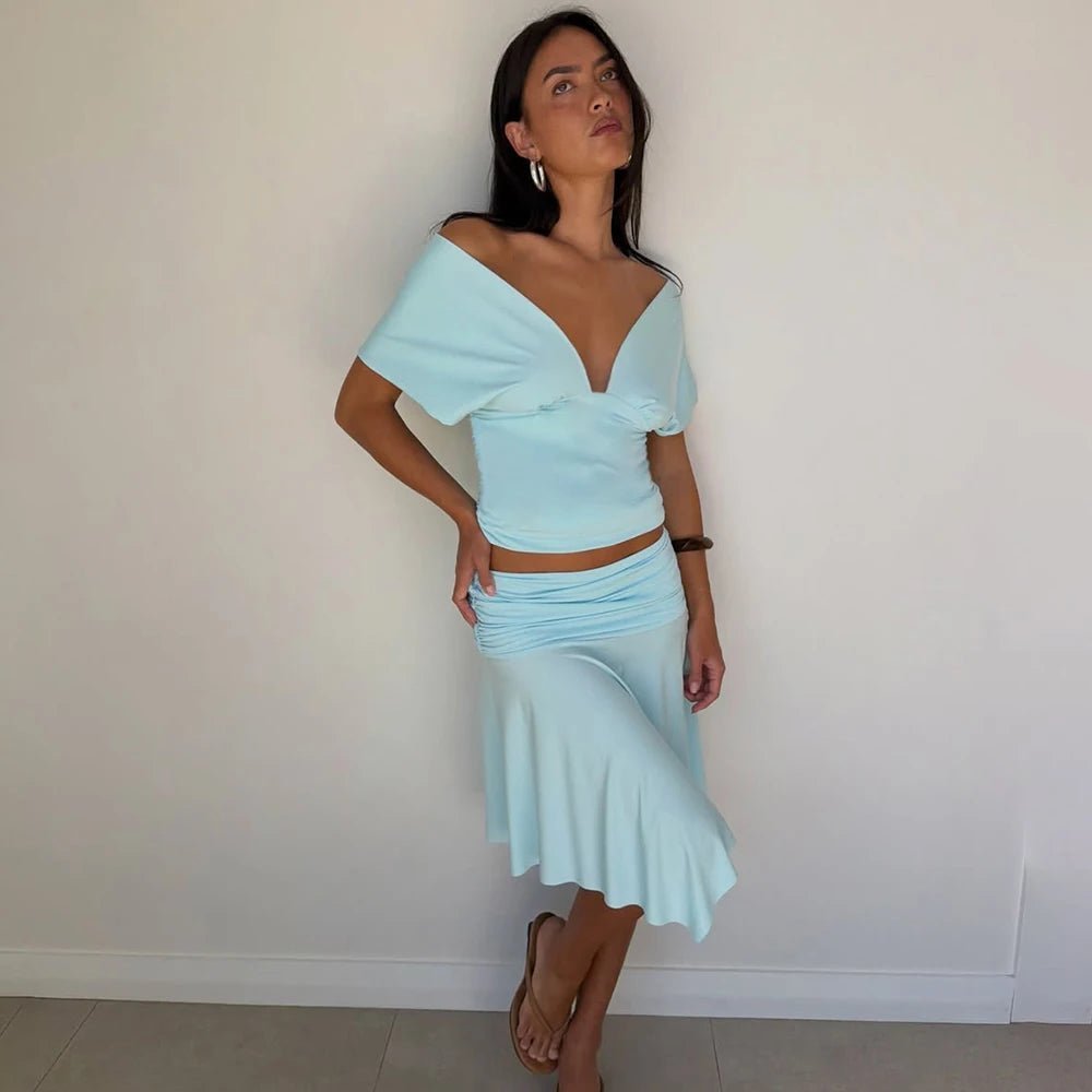 Completo con top e gonna con spalle scoperte Jenna