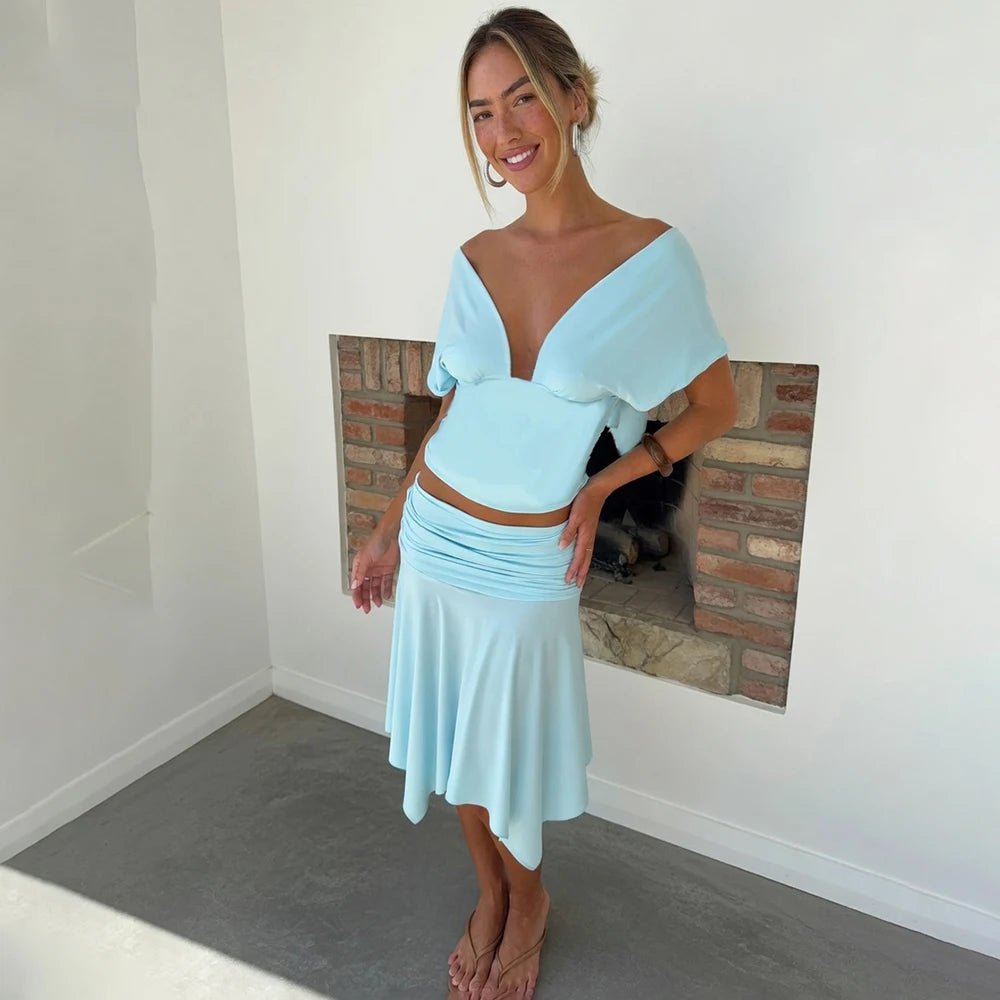 Completo con top e gonna con spalle scoperte Jenna