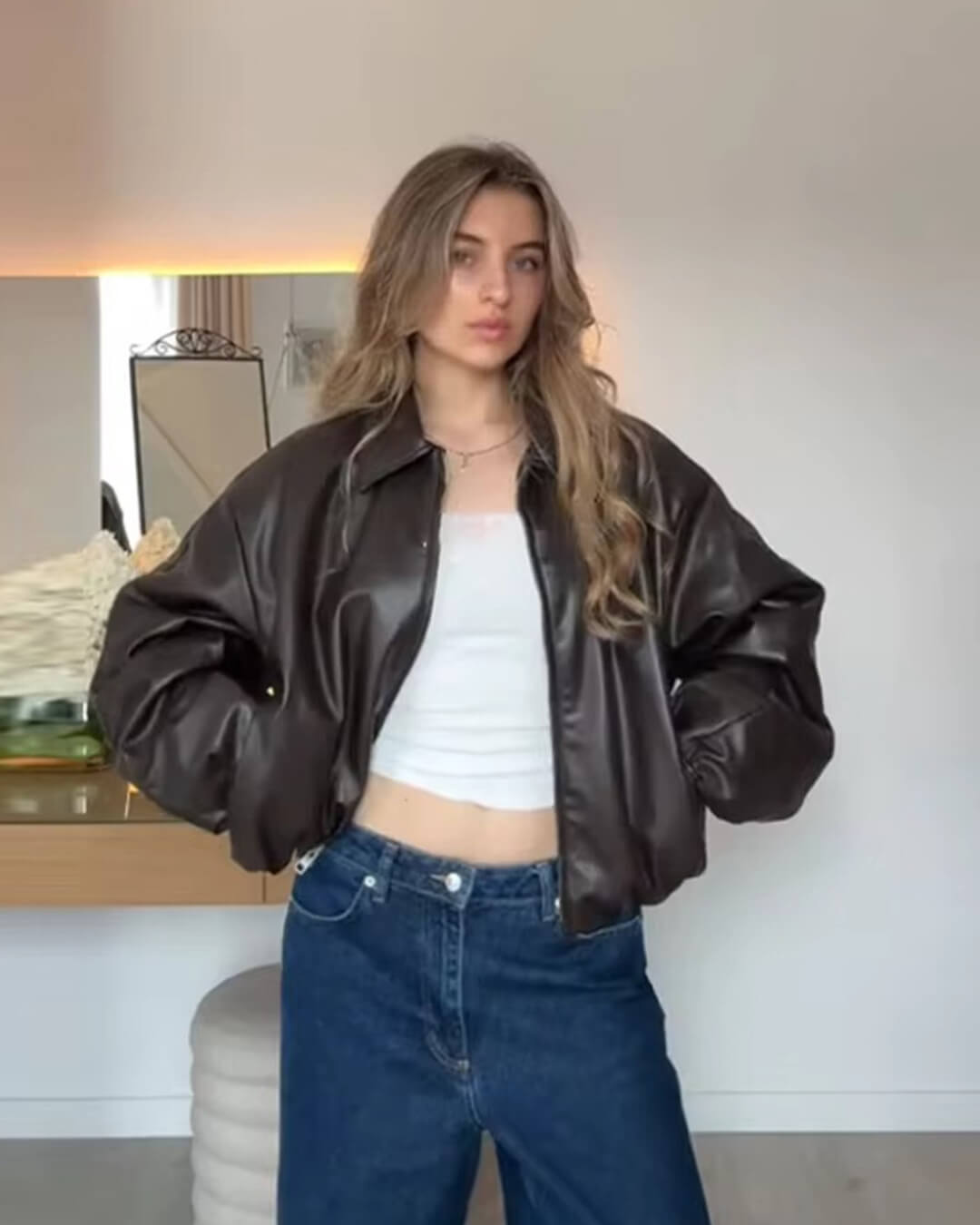 Bomber Jenny in ecopelle