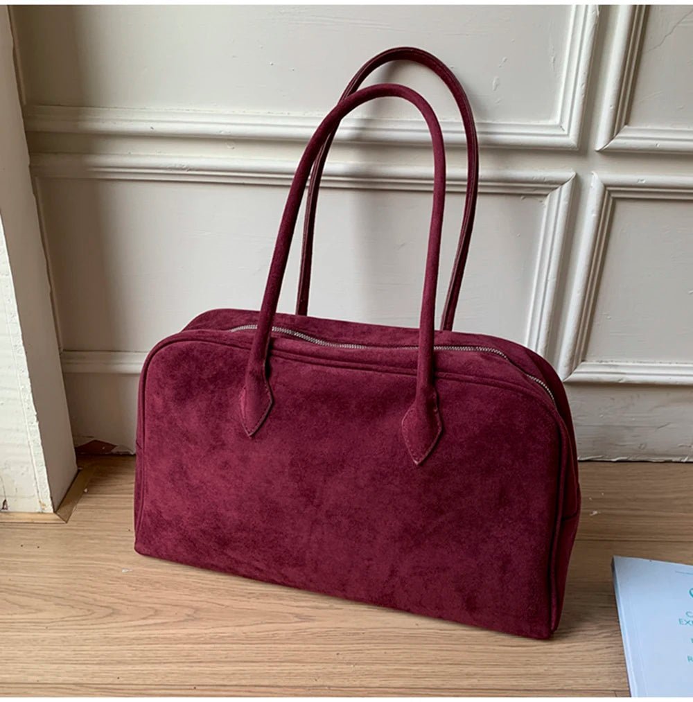 Borsa a spalla in camoscio Jenny