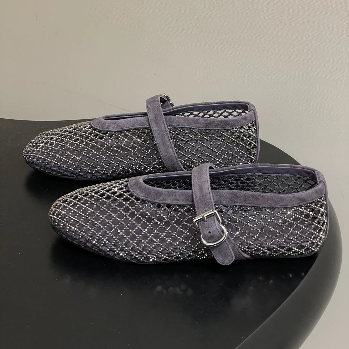 Ballerine in rete con strass Jessica