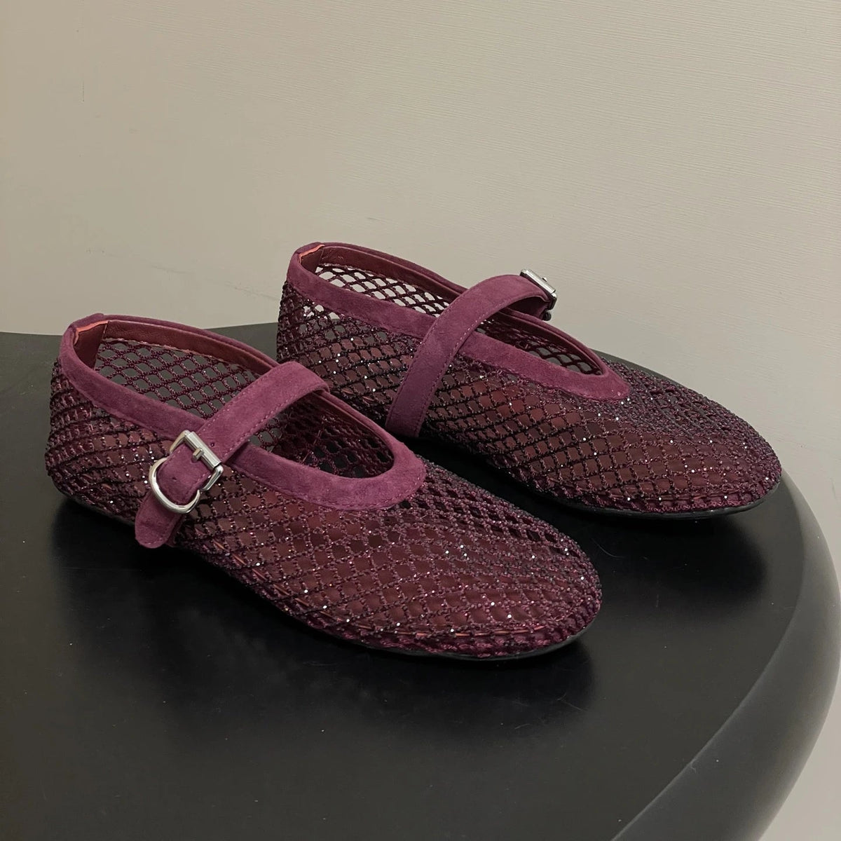 Ballerine in rete con strass Jessica