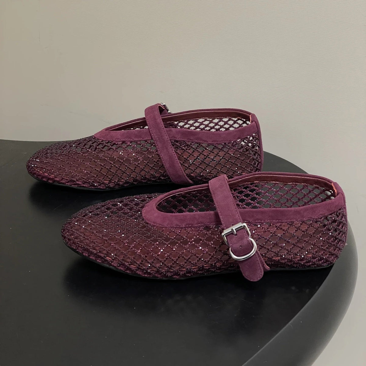 Ballerine in rete con strass Jessica