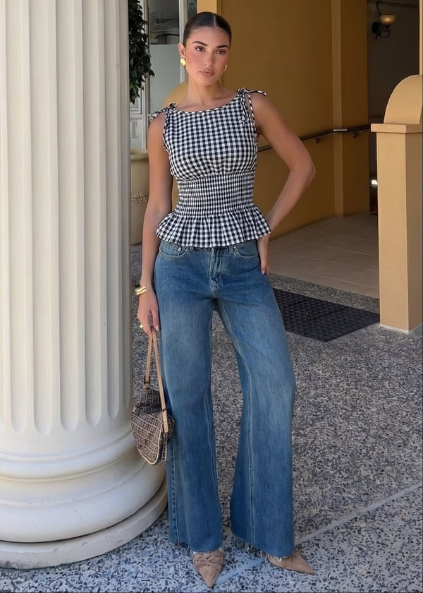 Canotta a quadri vintage Jessica