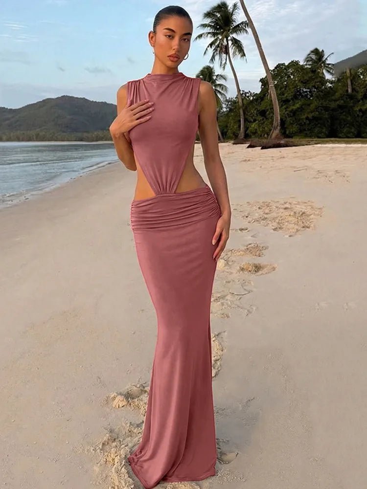 Abito lungo con schiena scoperta e cut-out Jianna