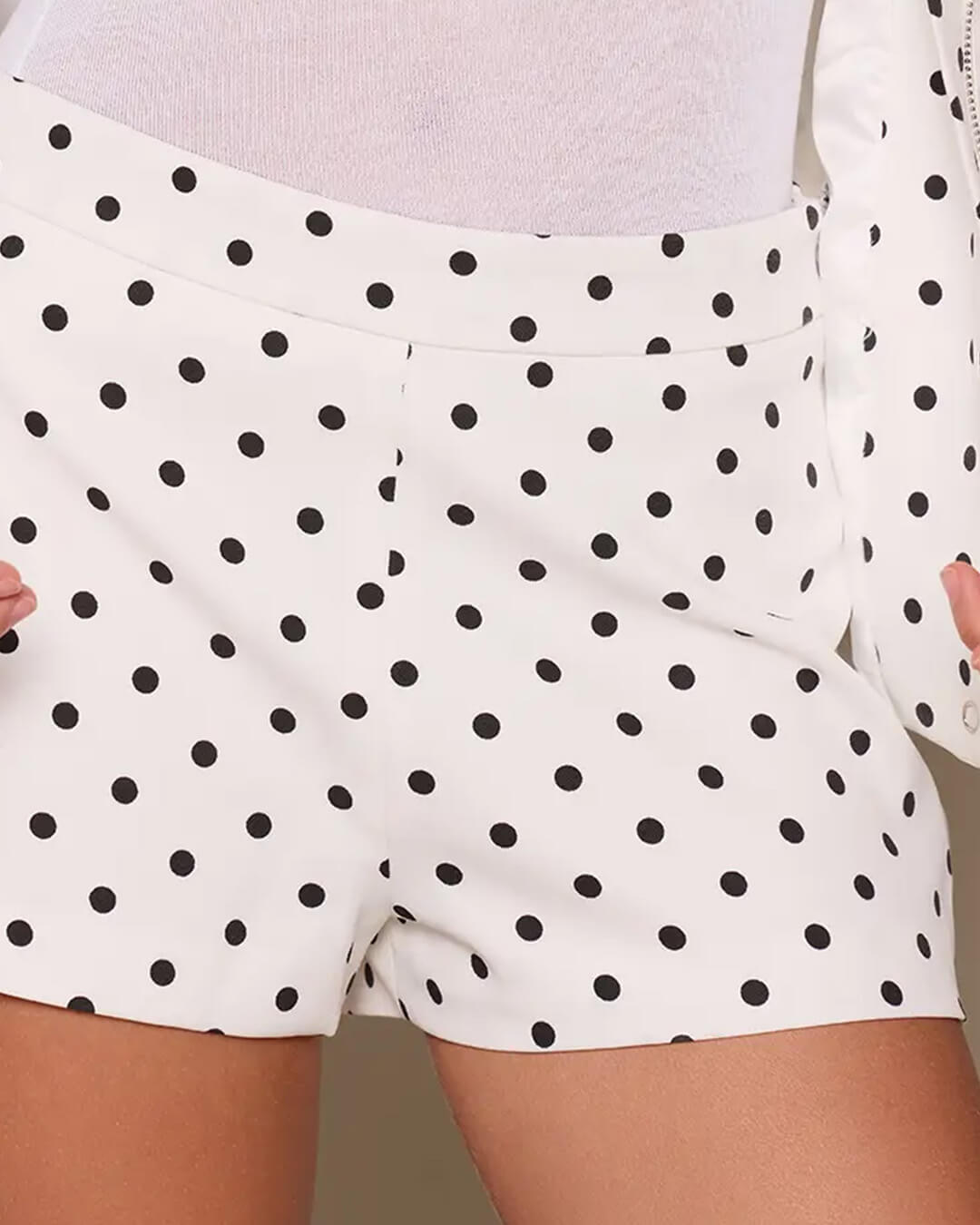 Shorts Jillian a vita media con stampa a pois