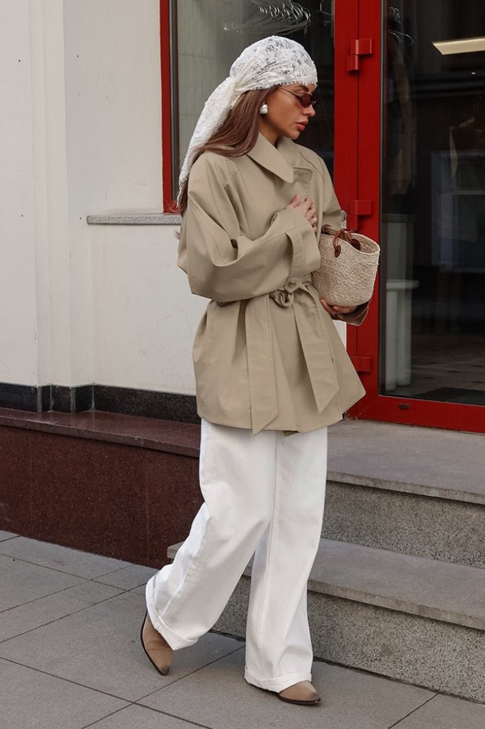 Joanna Belted Wrap Trench Coat