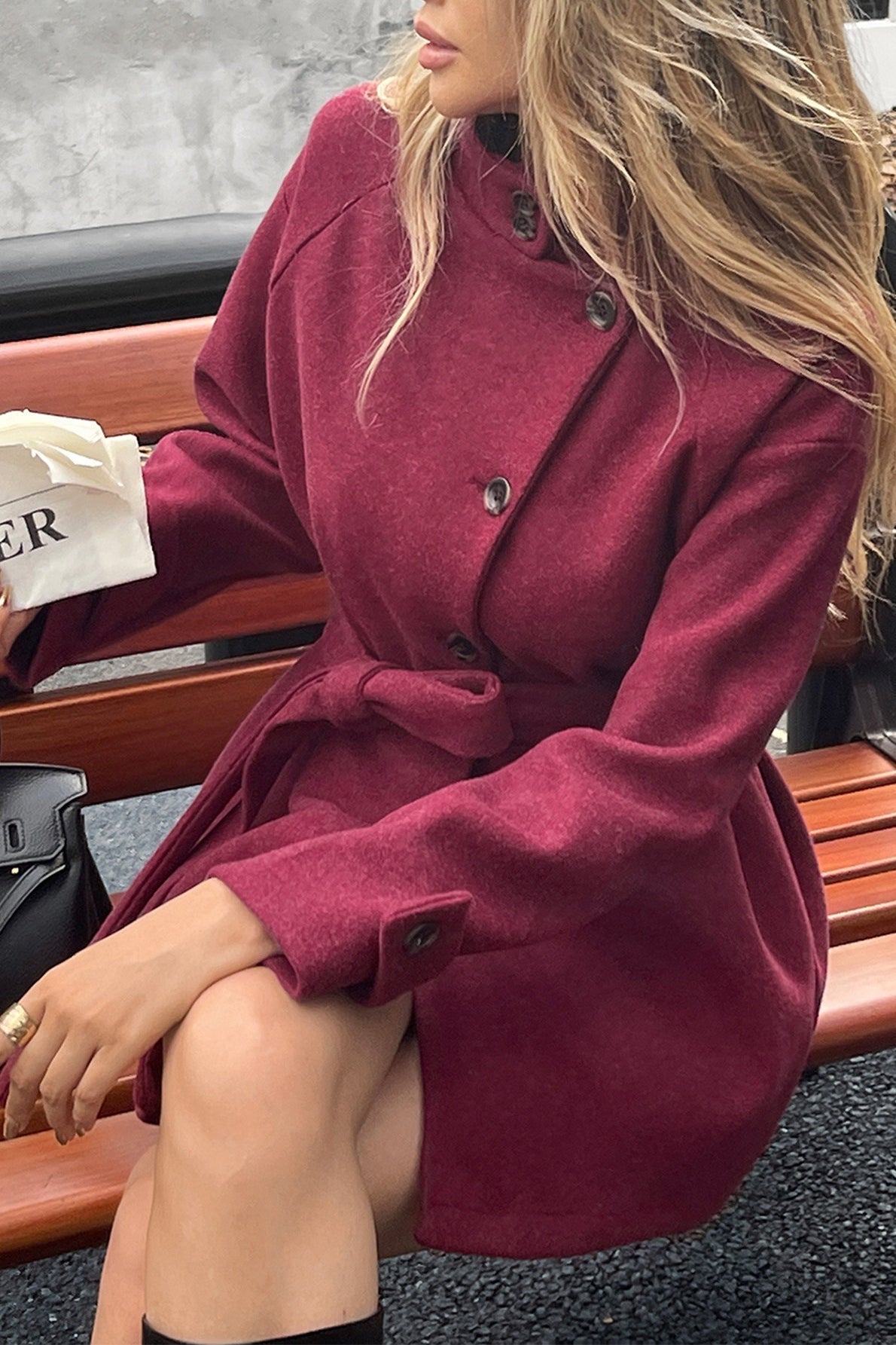 Cappotto con cintura Jolina