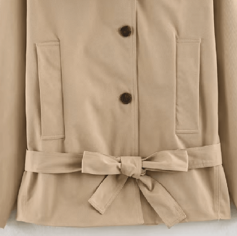 Trench asimmetrico con cintura Julie