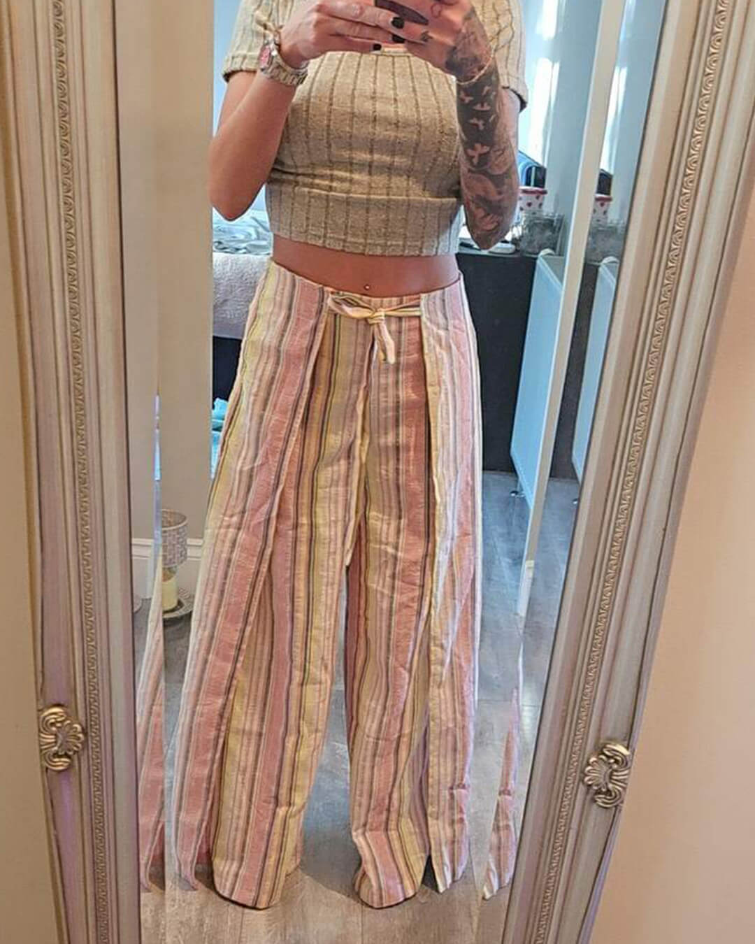 Pantaloni a righe verticali Julie