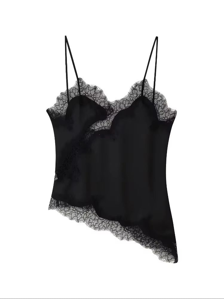 Top in raso asimmetrico Kara