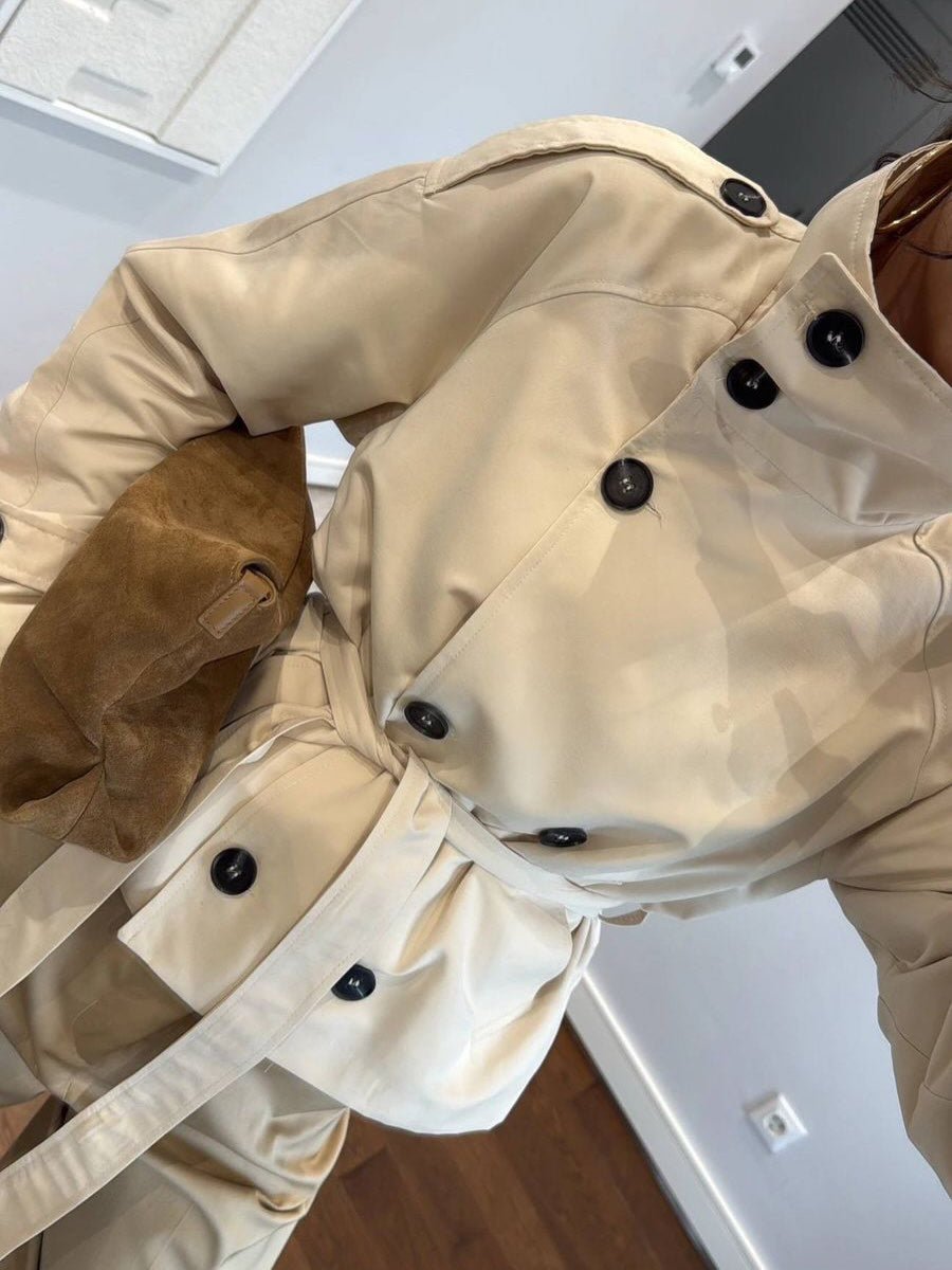 Trench corto con colletto rialzato Kara