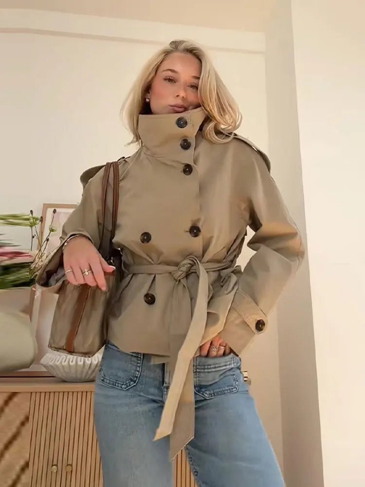 Trench corto con colletto rialzato Kara