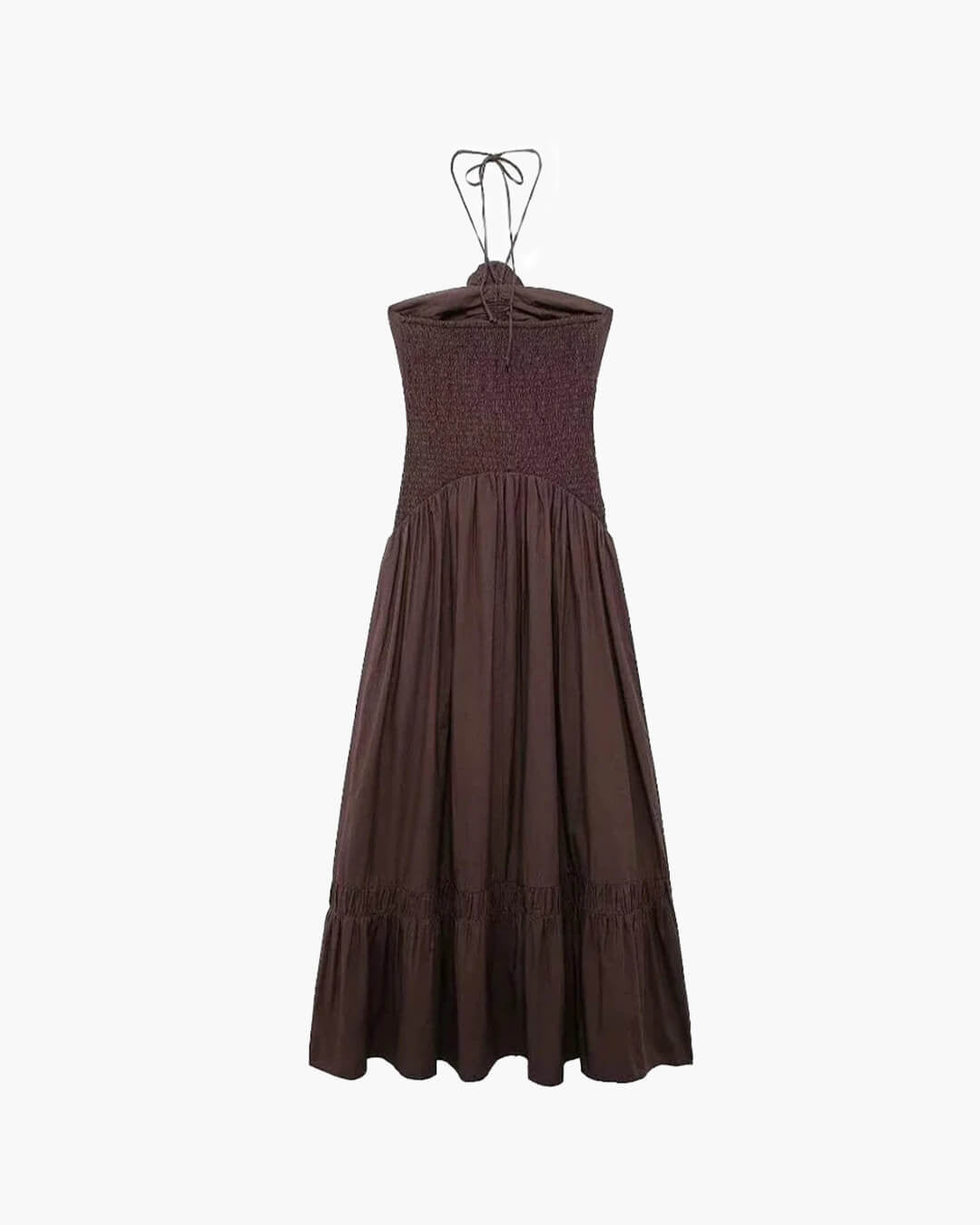 Abito midi Kate con scollo all’americana e applicazione floreale
