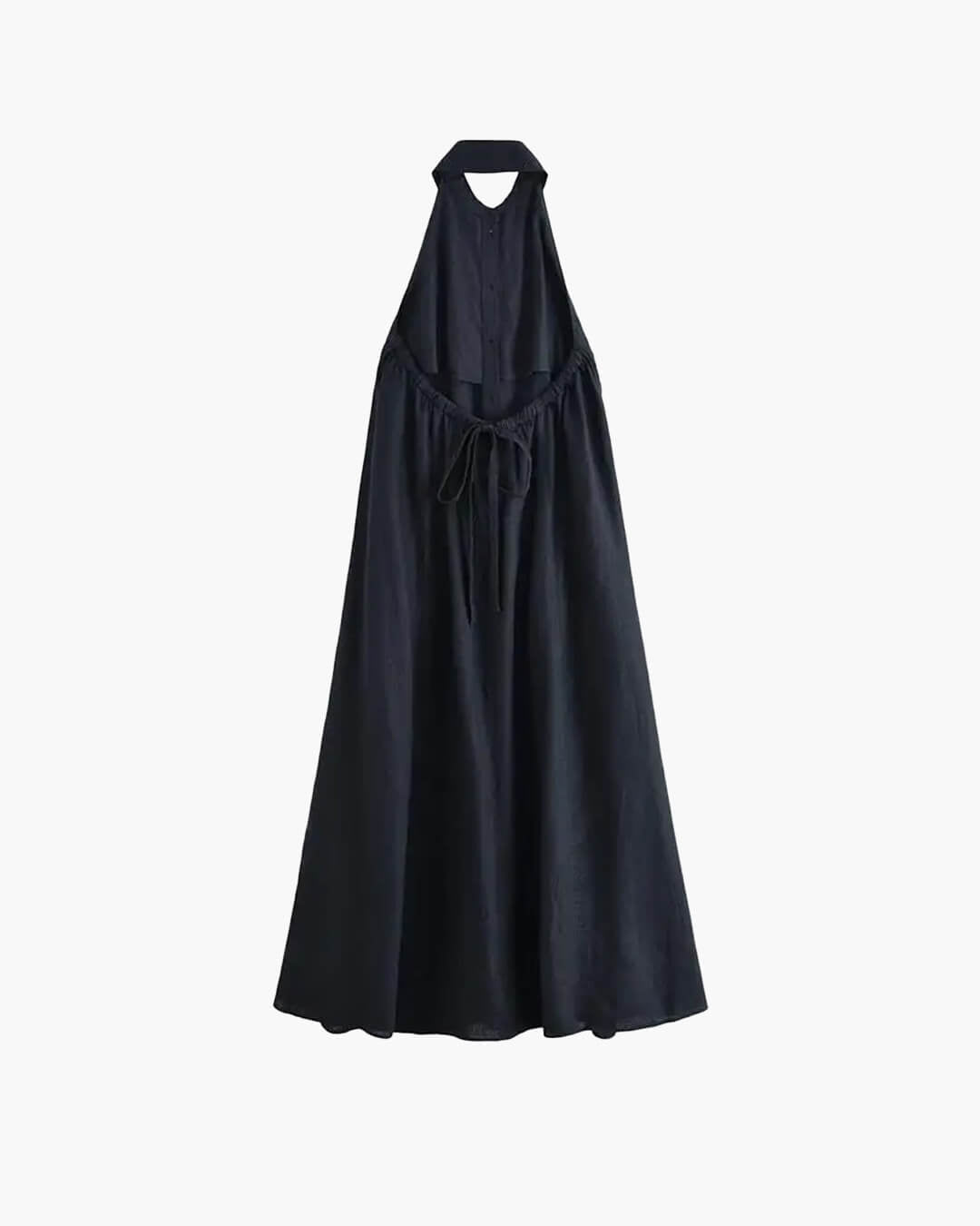 Elegante abito lungo Kaya con scollo all'americana