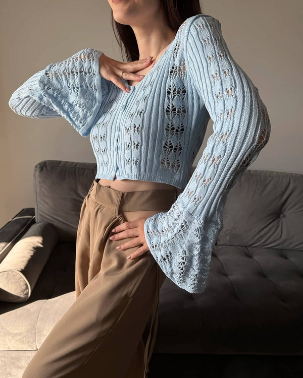 Cardigan in maglia traforata Kendall