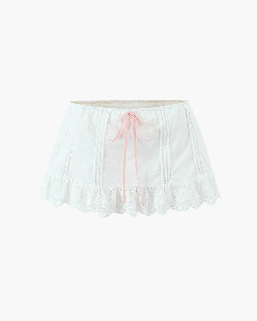 Set con gonna mini e bordo in pizzo Klarissa