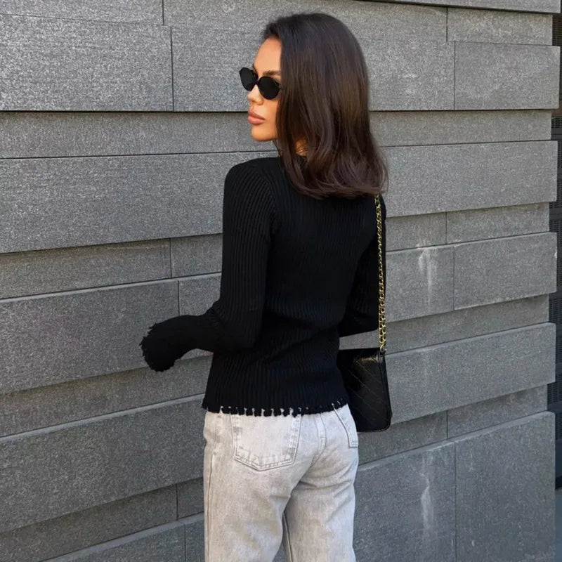 Cardigan con scollo a V e bottoni Zora