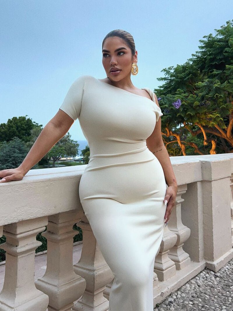 Abito lungo drappeggiato Kylie