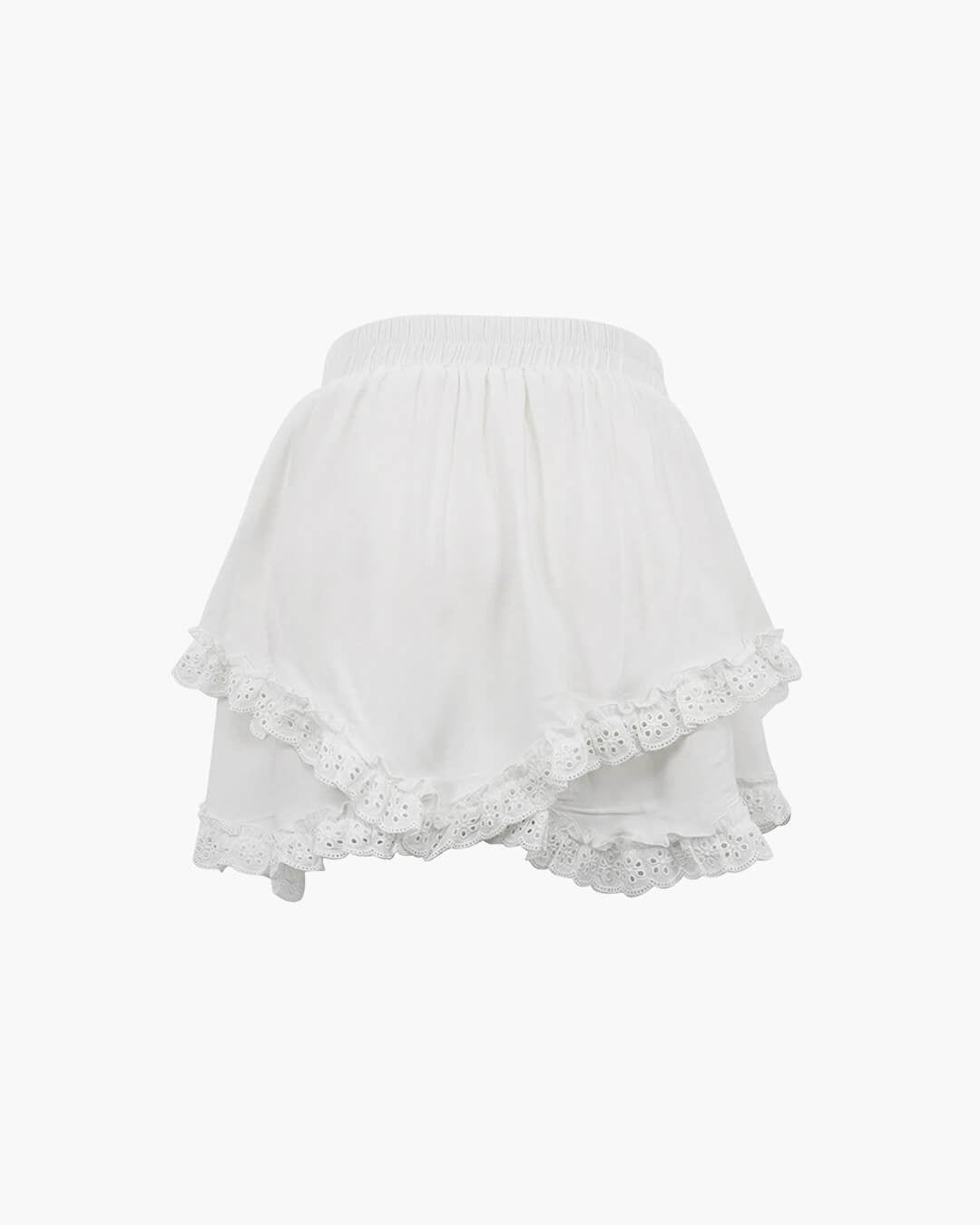 Gonna mini a strati con bordo arricciato Kyrie