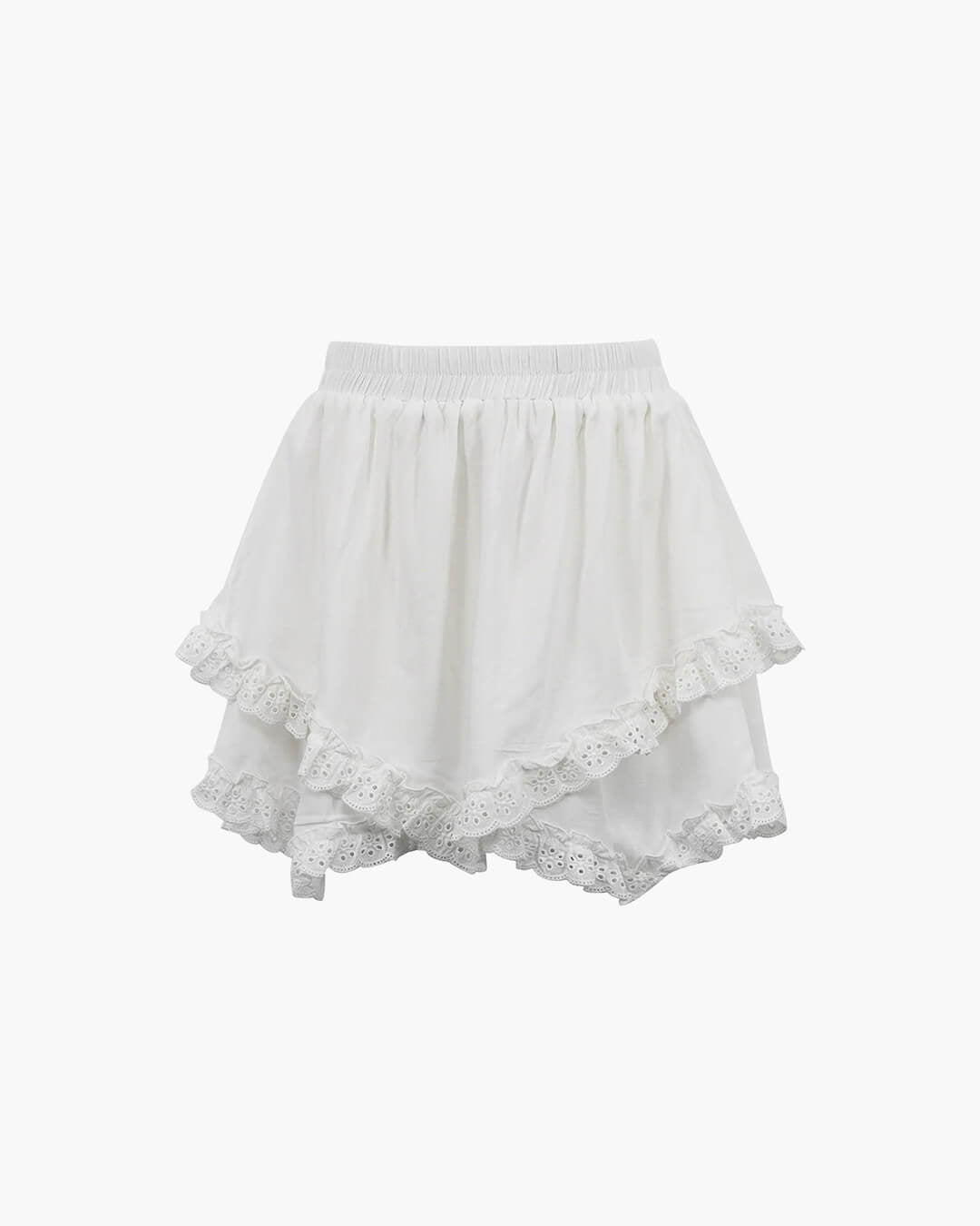 Gonna mini a strati con bordo arricciato Kyrie