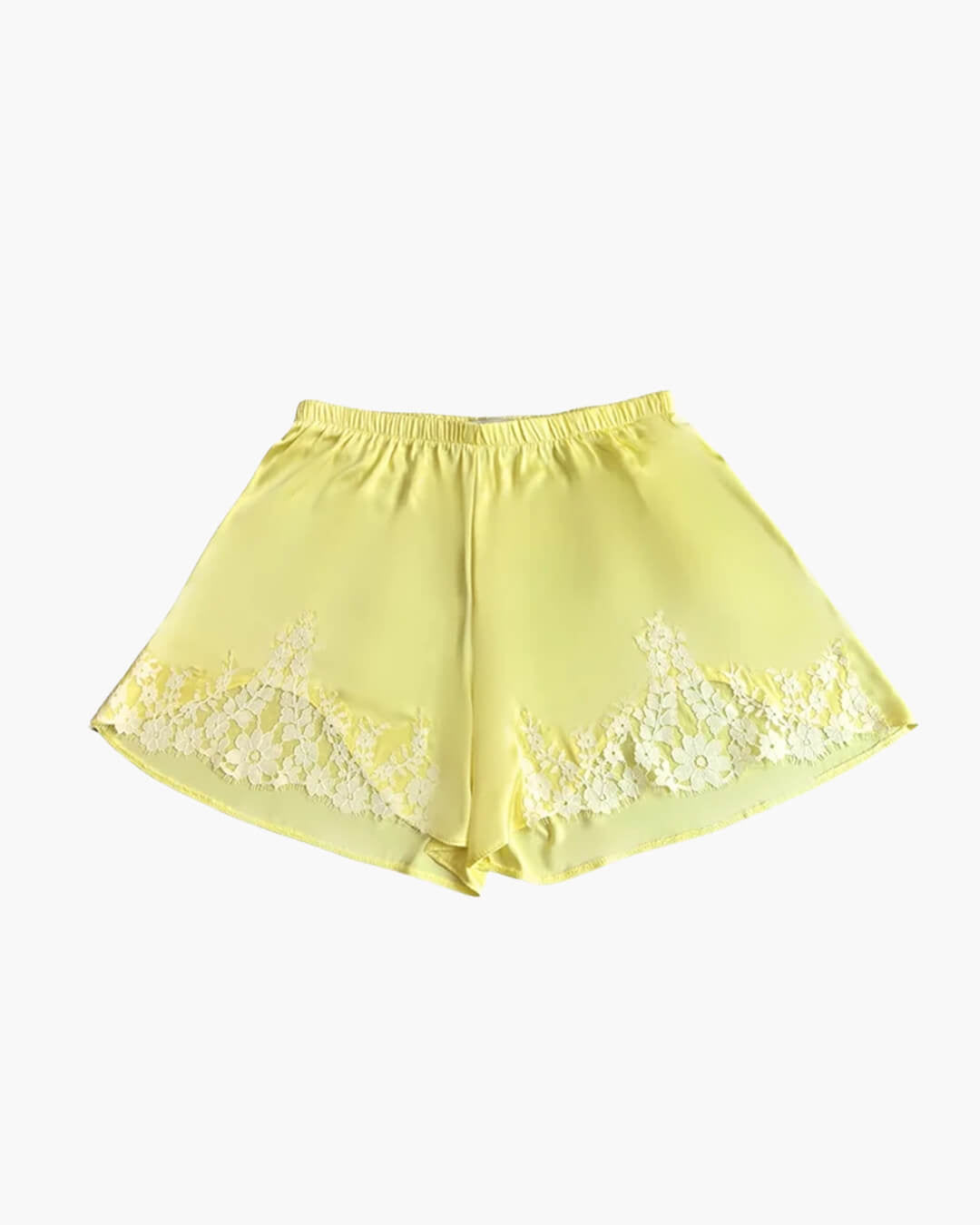 Shorts in raso con inserti in pizzo Laura