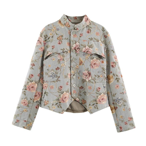 Giacca corta in jacquard vintage Laura