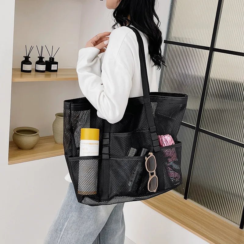 Borsa tote da spiaggia Layla in tela capiente