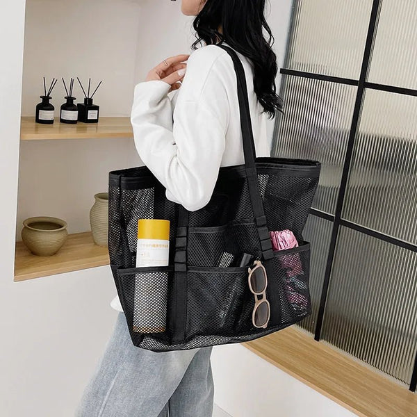 Borsa tote da spiaggia Layla in tela capiente