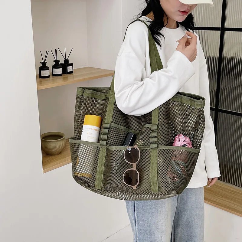 Borsa tote da spiaggia Layla in tela capiente