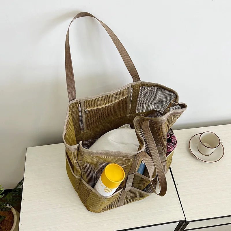 Borsa tote da spiaggia Layla in tela capiente
