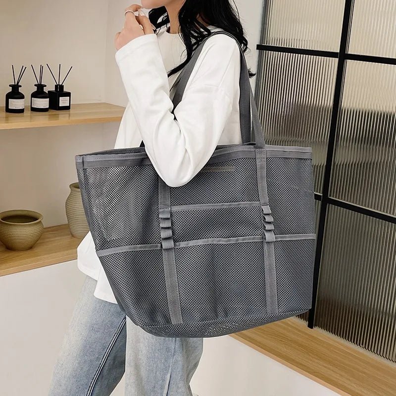 Borsa tote da spiaggia Layla in tela capiente