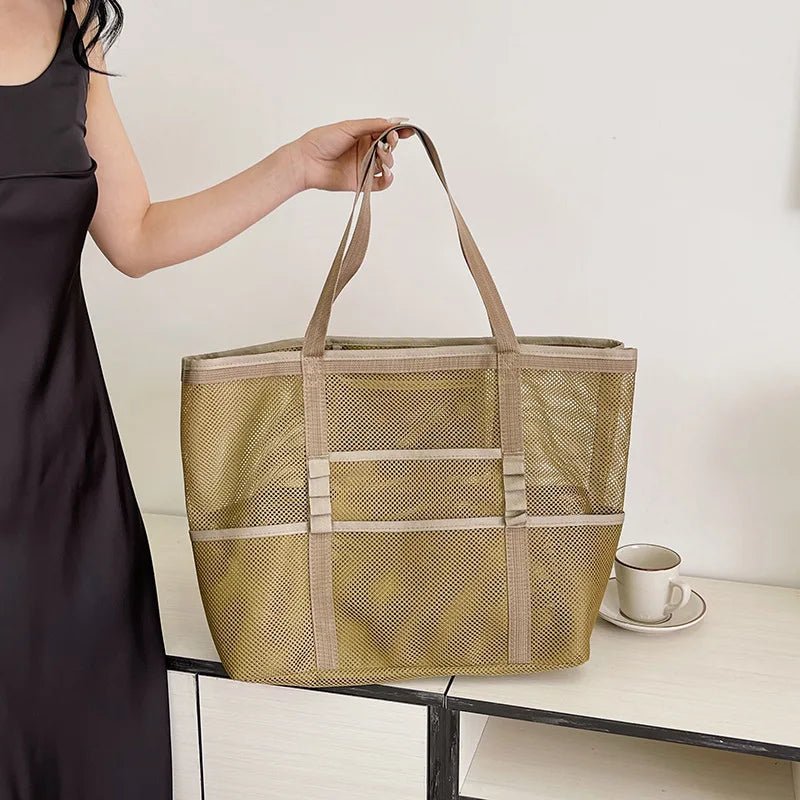 Borsa tote da spiaggia Layla in tela capiente